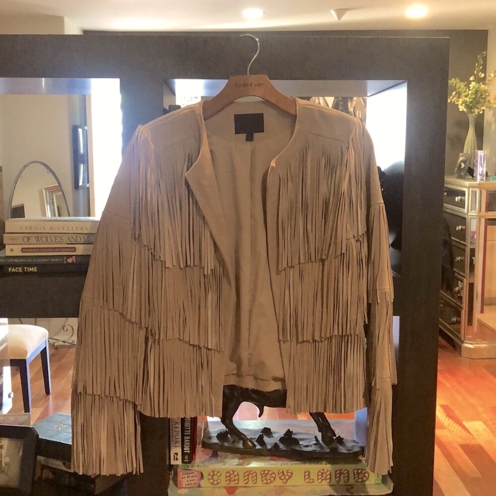 Intermix suede fringe jacket, Size P!